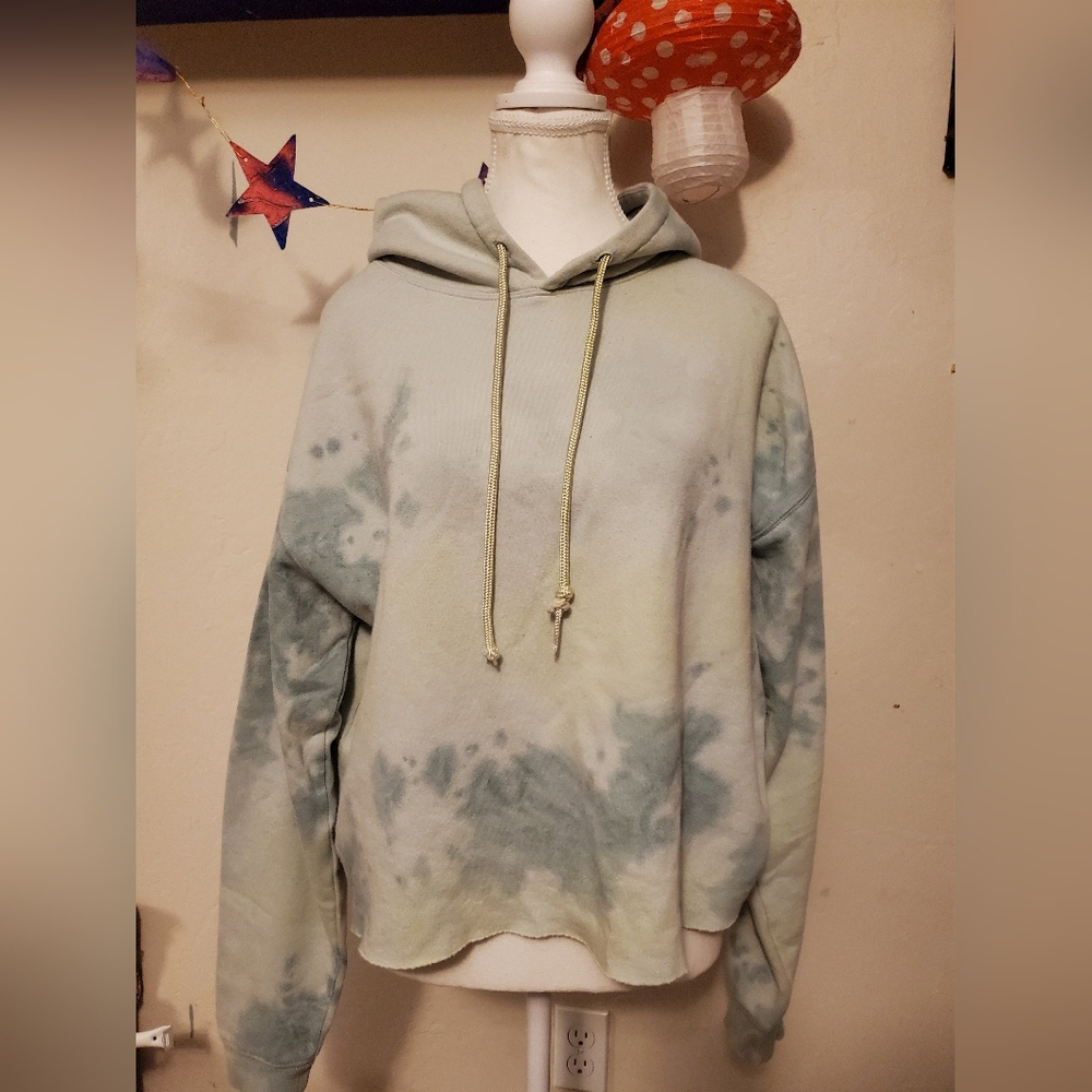 Wild Fable Green Tie-Dye Hoodie